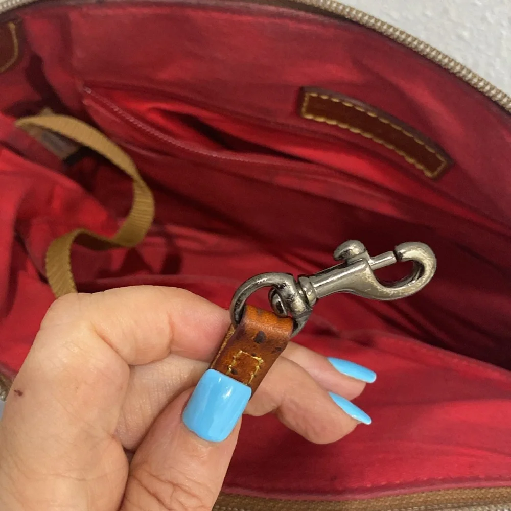 Dooney & Bourke Eva Cork Satchel Shoulder/ Handbag Bag in Navy - Picture 15 of 17